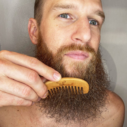 Beard Comb made from Fine Cherry Wood